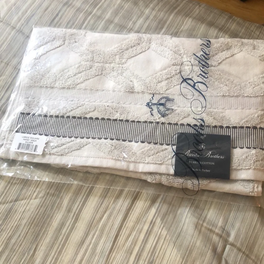 Brooks Brothers Turkish Cotton Hand Towels.  Two towels included.
